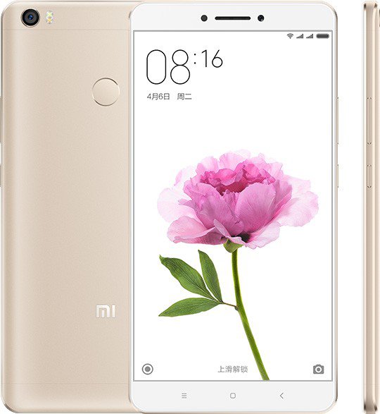 Xiaomi Mi Max Snapdragon 650 3GB 32GB 4G LTE Android 6.0 Smartphone 6.44 Inch 16MP camera Gold