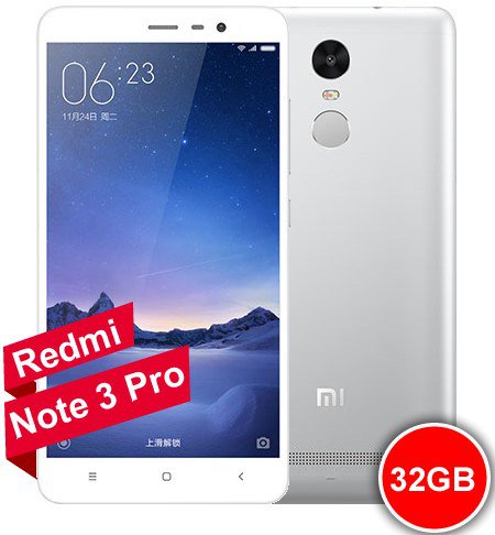 Xiaomi Redmi Note 3 Pro Snapdragon 650 4G LTE 3GB 32GB Smartphone 5.5 Inch 16MP Camera Silver White
