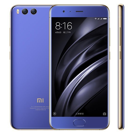 Xiaomi Mi6 4G LTE 6GB 128GB ROM Snapdragon 835 Octa Core Smartphone 5.15 Inch 8MP +2*12MP rear Camera type-c Blue