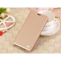 Leather Case Gold for Xiaomi Redmi Note 3 / Note 3 Pro Mobile Phone