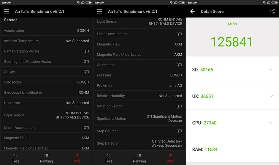 Xiaomi mi 5s mobile phone