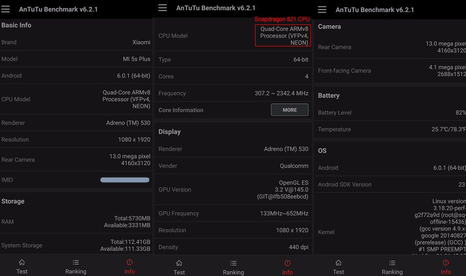 Xiaomi Mi 5s Plus mobile