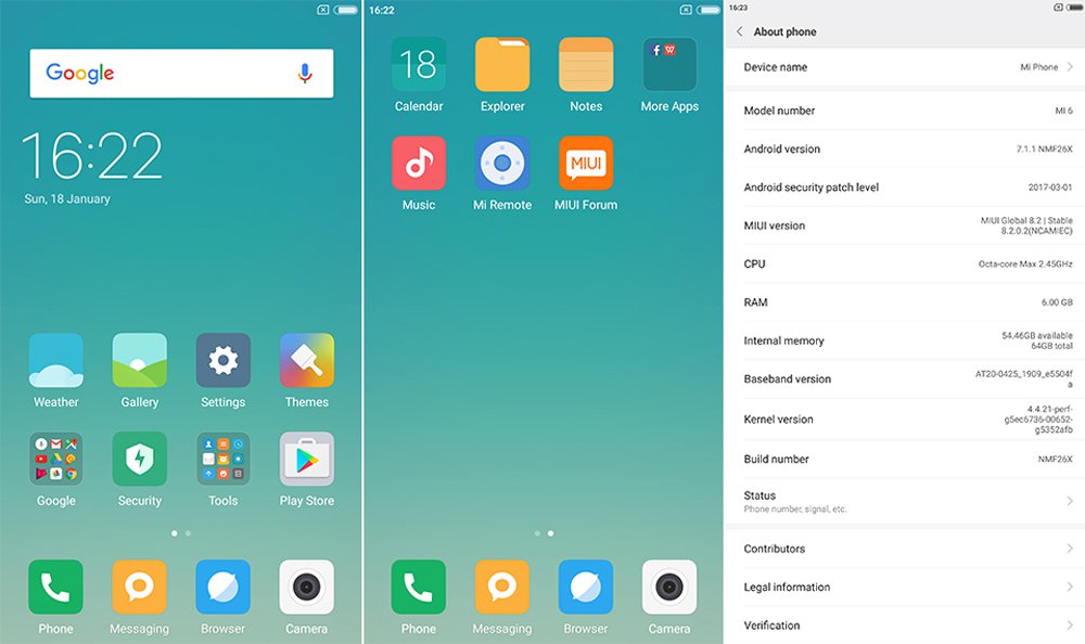 Xiaomi Mi6 Mobile Phone language