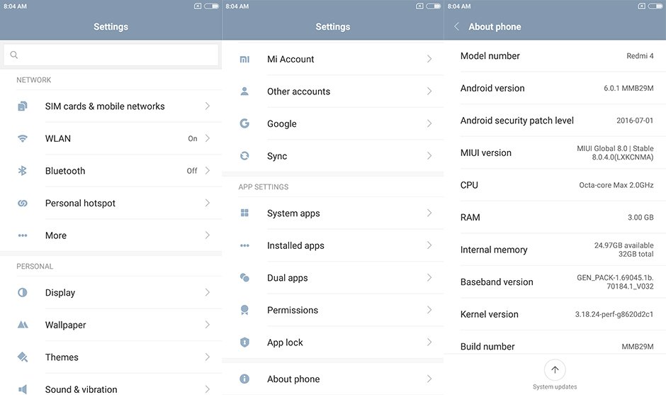 Xiaomi Redmi 4 mobile phone